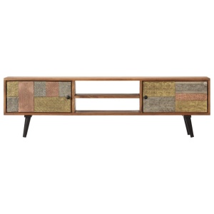 Comodă TV, 140x30x40 cm, lemn masiv de acacia - Img 3