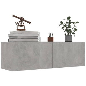 Comodă TV, gri beton, 100 x 30 x 30 cm, PAL - Img 3
