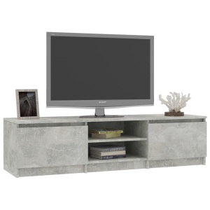 Comodă TV, gri beton, 140 x 40 x 35,5 cm, PAL - Img 3