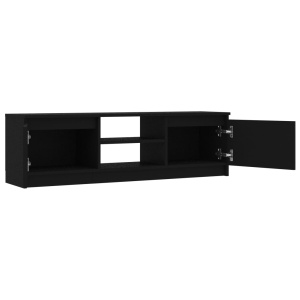 Comodă TV, negru, 120 x 30 x 35,5 cm, PAL - Img 5