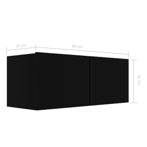 Comodă TV, negru, 80 x 30 x 30 cm, PAL - Img 7