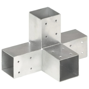 Conectori de grindă, formă X, 4 buc, 71x71 mm, metal galvanizat - Img 3