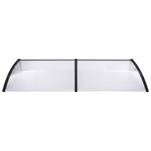 Copertină de ușă, negru și transparent, 240 x 80 cm, PC - Img 2