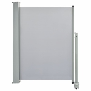 Copertină laterală retractabilă de terasă, gri, 100 x 300 cm - Img 2