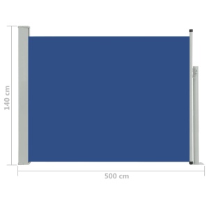 Copertină laterală retractabilă terasă, albastru, 140x500 cm - Img 7