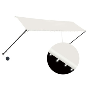Copertină retractabilă cu LED, crem, 350 x 150 cm - Img 2