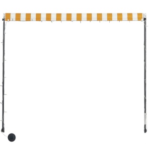 Copertină retractabilă cu LED, galben și alb, 150 x 150 cm - Img 6