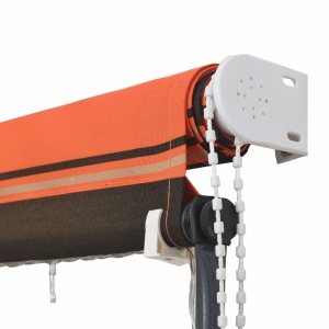 Copertină retractabilă cu LED, portocaliu și maro, 250 x 150 cm - Img 7