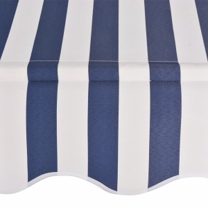 Copertină retractabilă manual, 250 cm, dungi albastru și alb - Img 4
