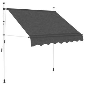 Copertină retractabilă manual, antracit, 200 cm