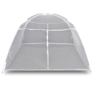 Cort camping, alb, 200x180x150 cm, fibră de sticlă - Img 2