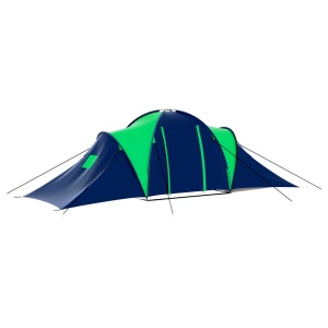 Cort camping din material textil, 9 persoane, albastru și verde - Img 4