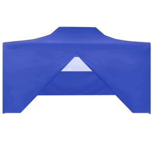 Cort de petrecere pliabil cu 4 pereți, albastru, 3 x 4 m, oțel - Img 3