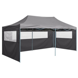 Cort de petrecere pliabil cu 4 pereți, antracit, 3 x 6 m, oțel - Img 3