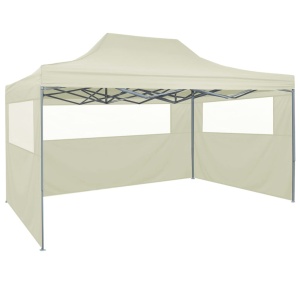 Cort de petrecere pliabil cu 4 pereți, crem, 3 x 4 m, oțel - Img 8
