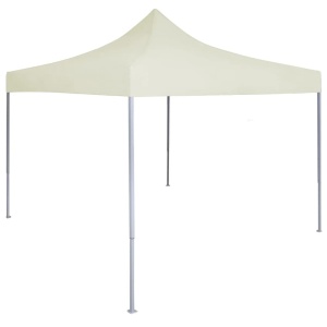 Cort de petrecere pliabil profesional, crem, 2 x 2 m, oțel