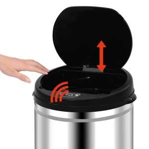 Coș de gunoi automat cu senzor, 30 L, oțel inoxidabil - Img 2
