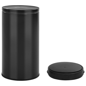 Coș de gunoi automat cu senzor, 60 L, negru, oțel carbon - Img 5