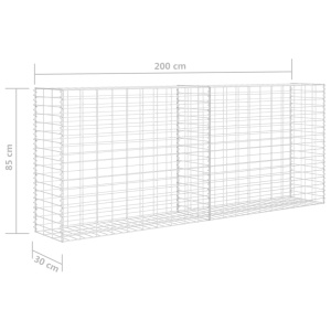 Coș gabion, 85 x 30 x 200 cm, oțel galvanizat - Img 5