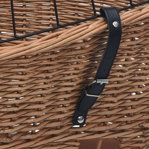 Coș portbagaj bicicletă cu capac 55x31x36 cm, răchită naturală - Img 3