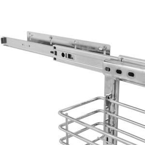 Coș sârmă bucătărie retractabil 3 niveluri argintiu 47x35x56 cm - Img 6