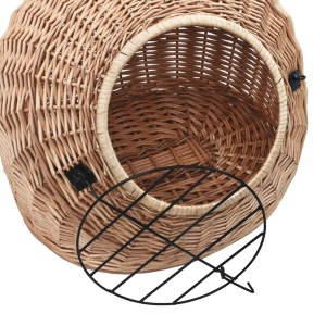 Coș transport pentru pisici, 60x45x45 cm, răchită naturală - Img 8