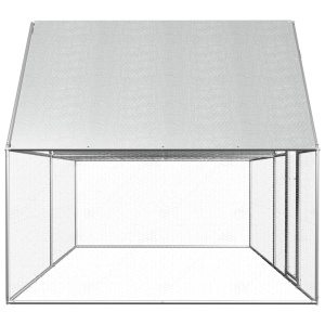 Coteț de găini, 4 x 2 x 2 m, oțel galvanizat - Img 3