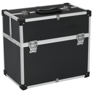 Cutie de scule, negru, 43,5x22,5x34 cm, aluminiu