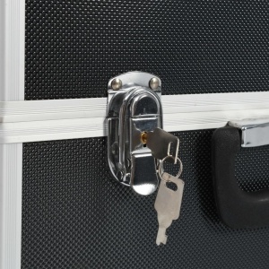 Cutie de scule, negru, 43,5x22,5x34 cm, aluminiu - Img 3