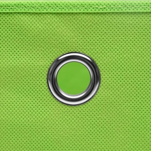 Cutii depozitare, 4 buc., verde, 32x32x32 cm, textil - Img 2