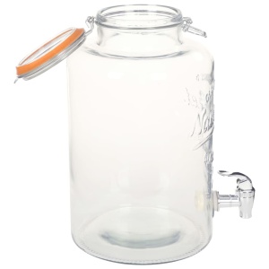 Dozator de apă XXL cu robinet, transparent, 8 L, sticlă - Img 3