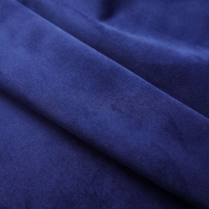 Draperie opacă albastru inchis 290x245cm catifea inele metalice - Img 3