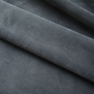 Draperii opace, 2 buc., antracit, 140x175 cm, catifea, cârlige - Img 3