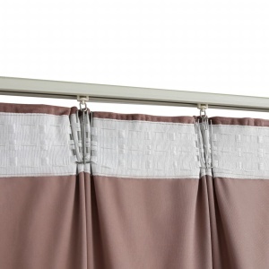 Draperii opace 2 buc. roz antichizat 140x175 cm catifea cârlige - Img 4
