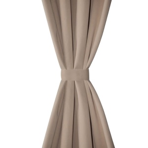 Draperii opace cu inele metalice 2 buc. 135 x 245 cm, crem - Img 3