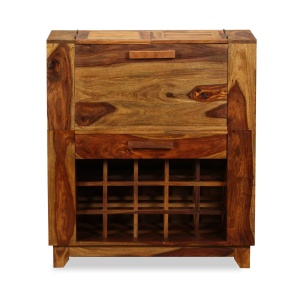 Dulap bar din lemn masiv de sheesham, 85 x 40 x 95 cm - Img 6
