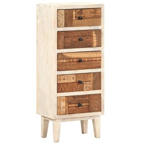 Dulap cu sertare, 45 x 30 x 105 cm, lemn masiv reciclat - Img 1