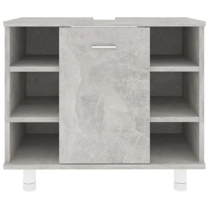 Dulap de baie, gri beton, 60 x 32 x 53,5 cm, PAL - Img 5