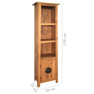 Dulap de baie, lemn masiv de pin reciclat 48x32x170 cm - Img 6