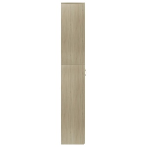 Dulap de birou, stejar Sonoma, 60x32x190 cm, PAL - Img 6