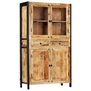 Dulap inalt, 100x40x175 cm, lemn masiv de mango - Img 11
