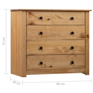 Dulap lateral, 80 x 40 x 73 cm, gama pin de Panama - Img 5