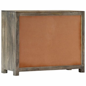 Dulap lateral, gri, 75 x 30 x 60 cm, lemn masiv de mango - Img 5
