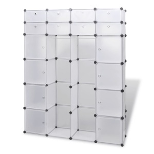 Dulap modular cu 18 compartimente alb 37 x 146 x 180,5 cm - Img 2