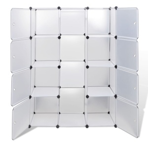 Dulap modular cu 9 compartimente, 37 x 115 x 150 cm, alb - Img 4