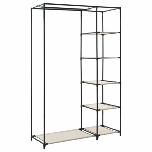 Dulapuri pliabile de haine 2 buc. crem 110x45x175 cm țesătură - Img 6