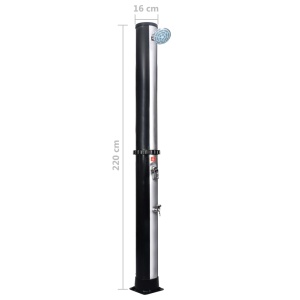Duș solar de exterior cu cap de duș și robinet, 40 L - Img 10