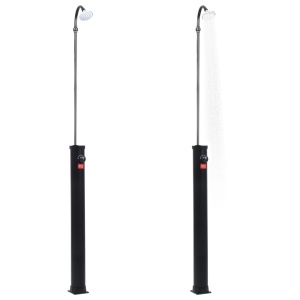 Duș solar de grădină, negru, 215 cm, 8 L - Img 2