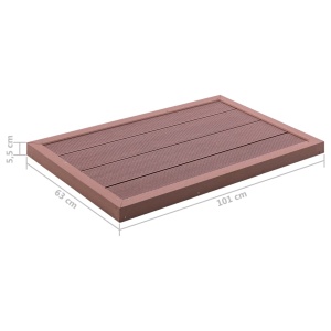 Element de podea pentru duș solar, 101 x 63 x 5,5 cm, WPC - Img 5