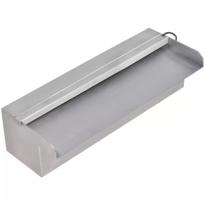 Fântână piscină dreptunghiulară LED-uri 30 cm oțel inoxidabil - Img 2